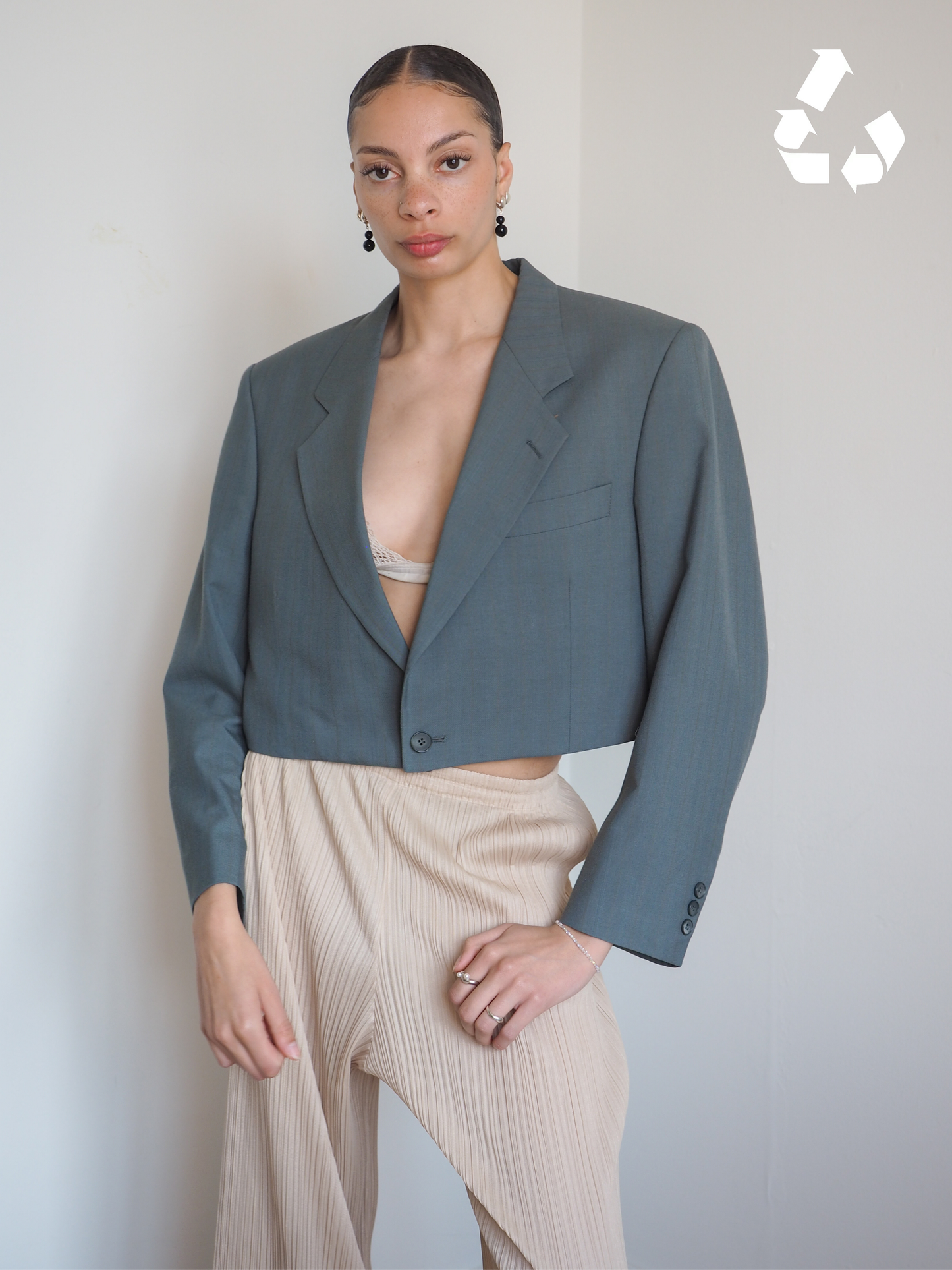 Collective Will Re-Worked Cropped Blazer