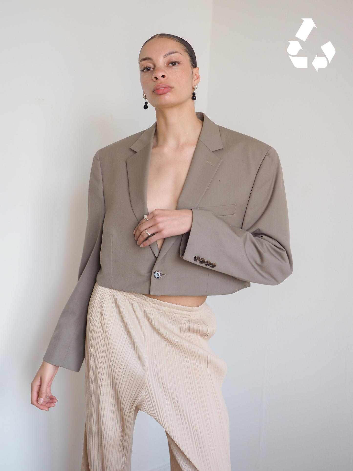 Collective Will Re-Worked Cropped Blazer