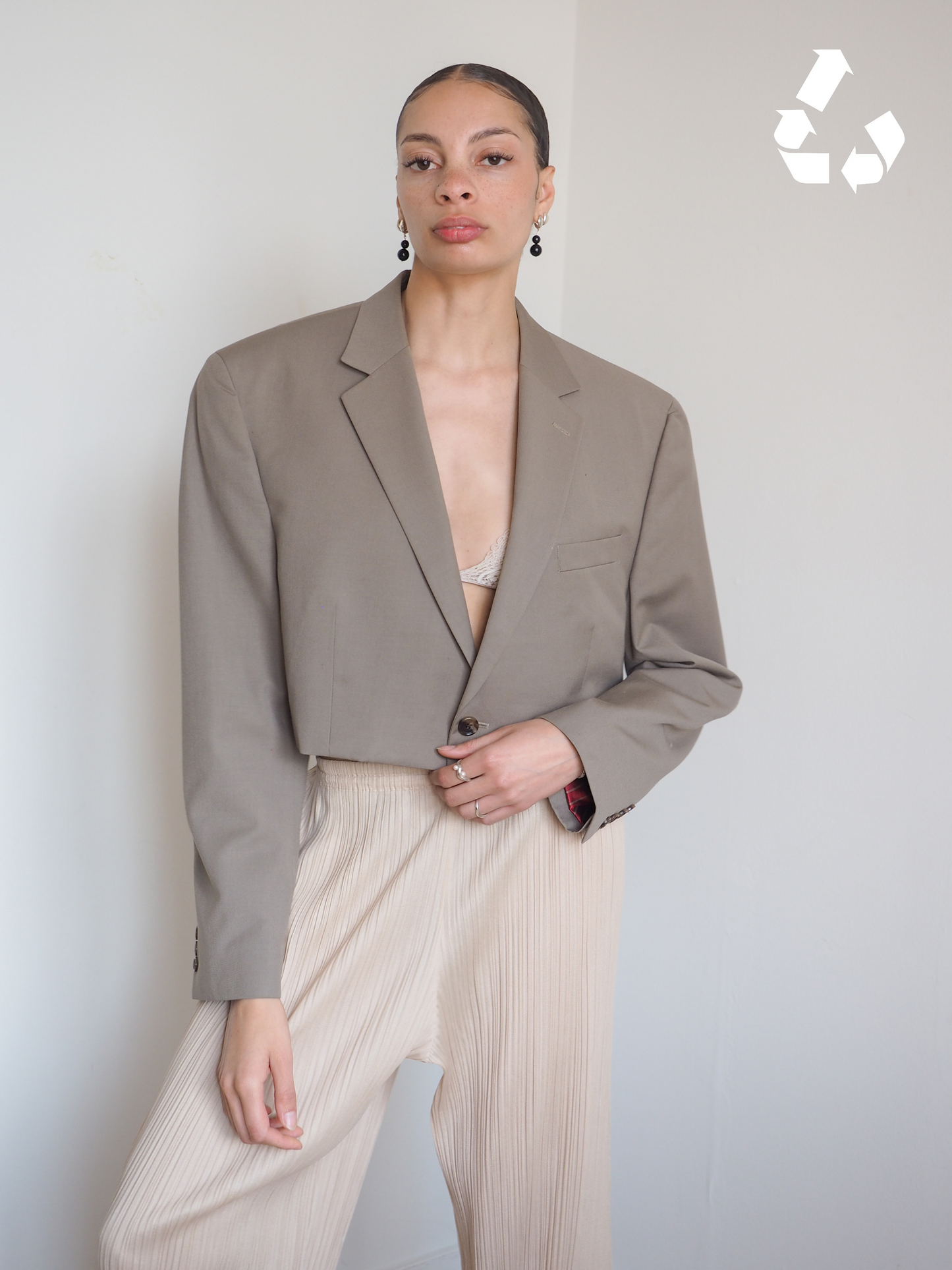 Collective Will Re-Worked Cropped Blazer