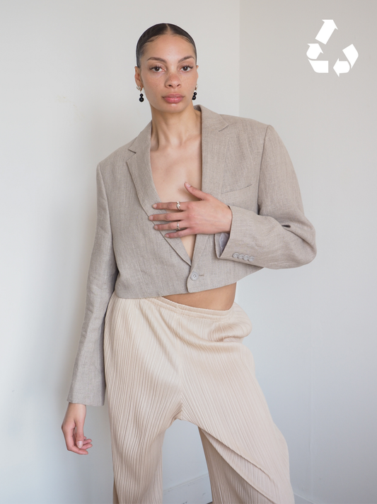 Collective Will Re-Worked Cropped Blazer