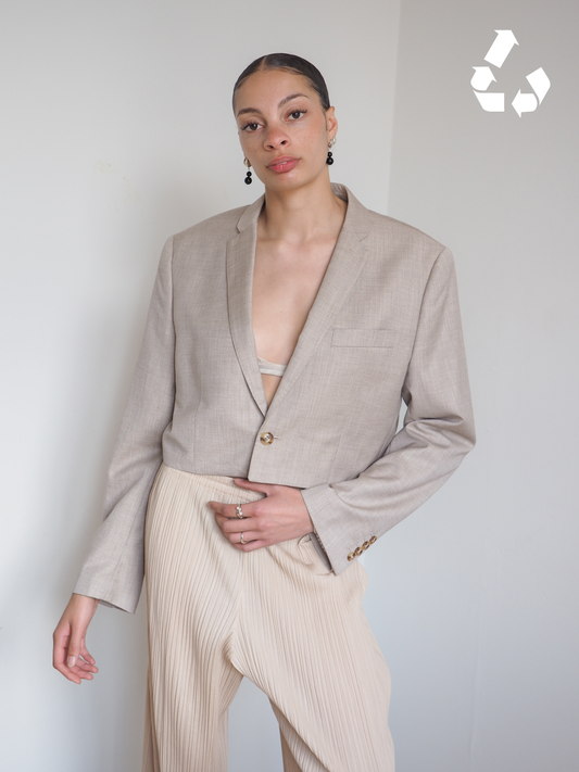 Collective Will Re-Worked Cropped Blazer