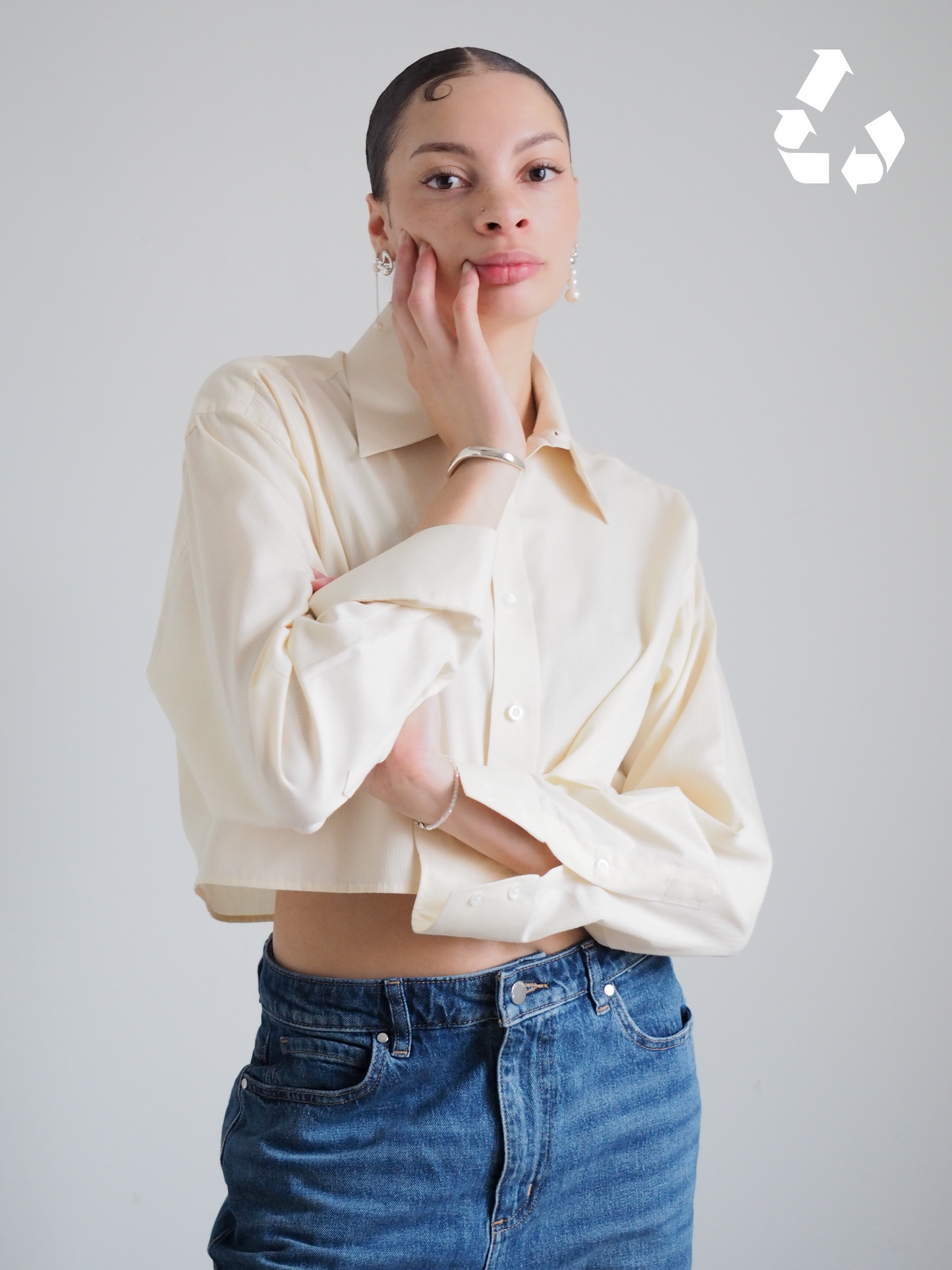 Collective Will Re-Worked Cropped Shirt