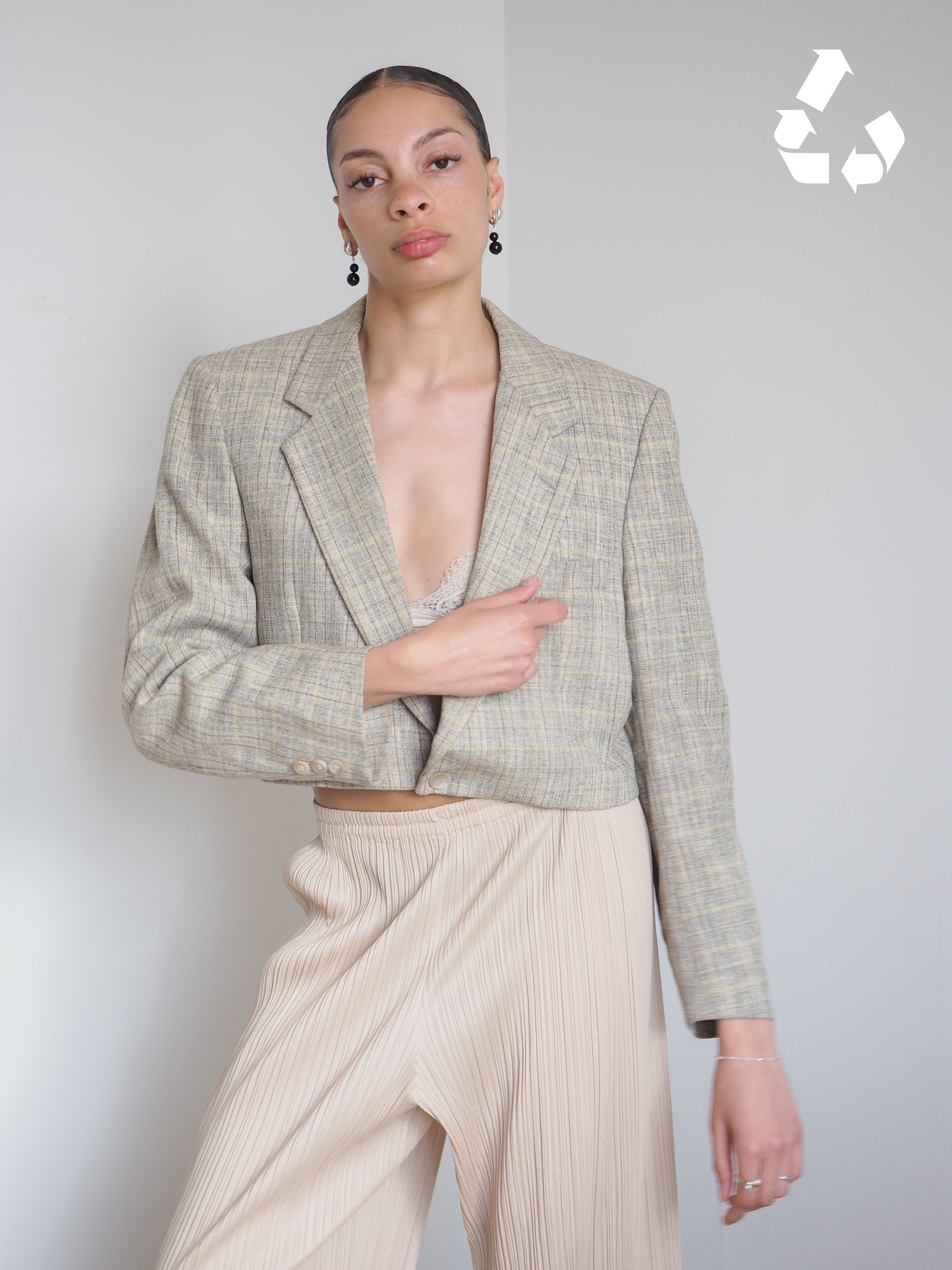 Collective Will Re-Worked Cropped Blazer