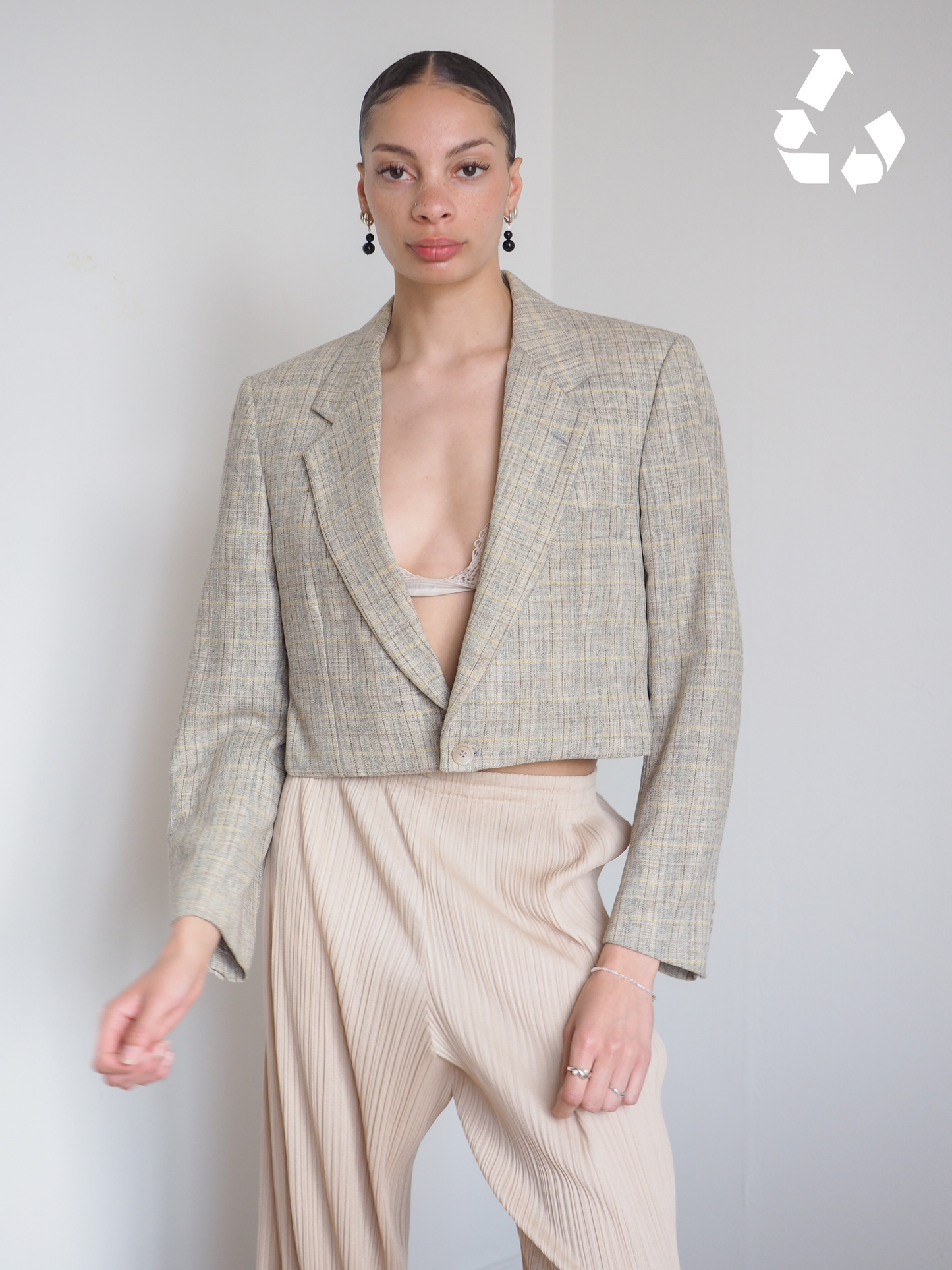 Collective Will Re-Worked Cropped Blazer