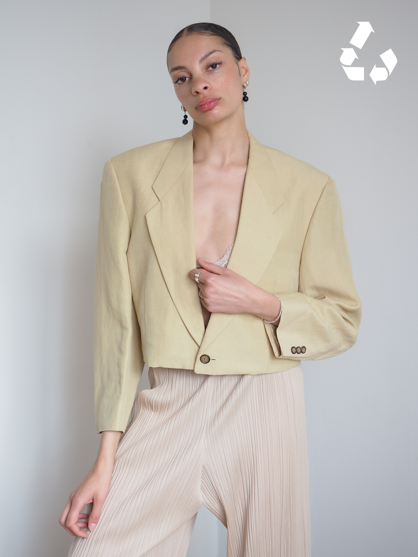 Collective Will Re-Worked Cropped Blazer