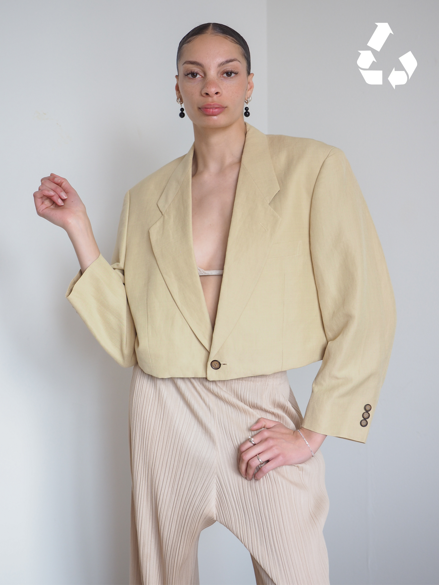 Collective Will Re-Worked Cropped Blazer