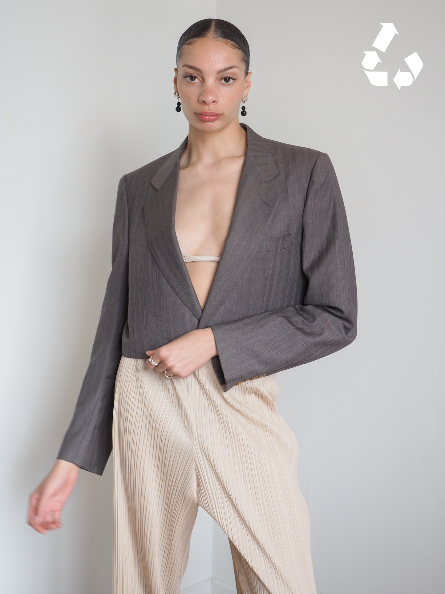 Collective Will Re-Worked Cropped Blazer