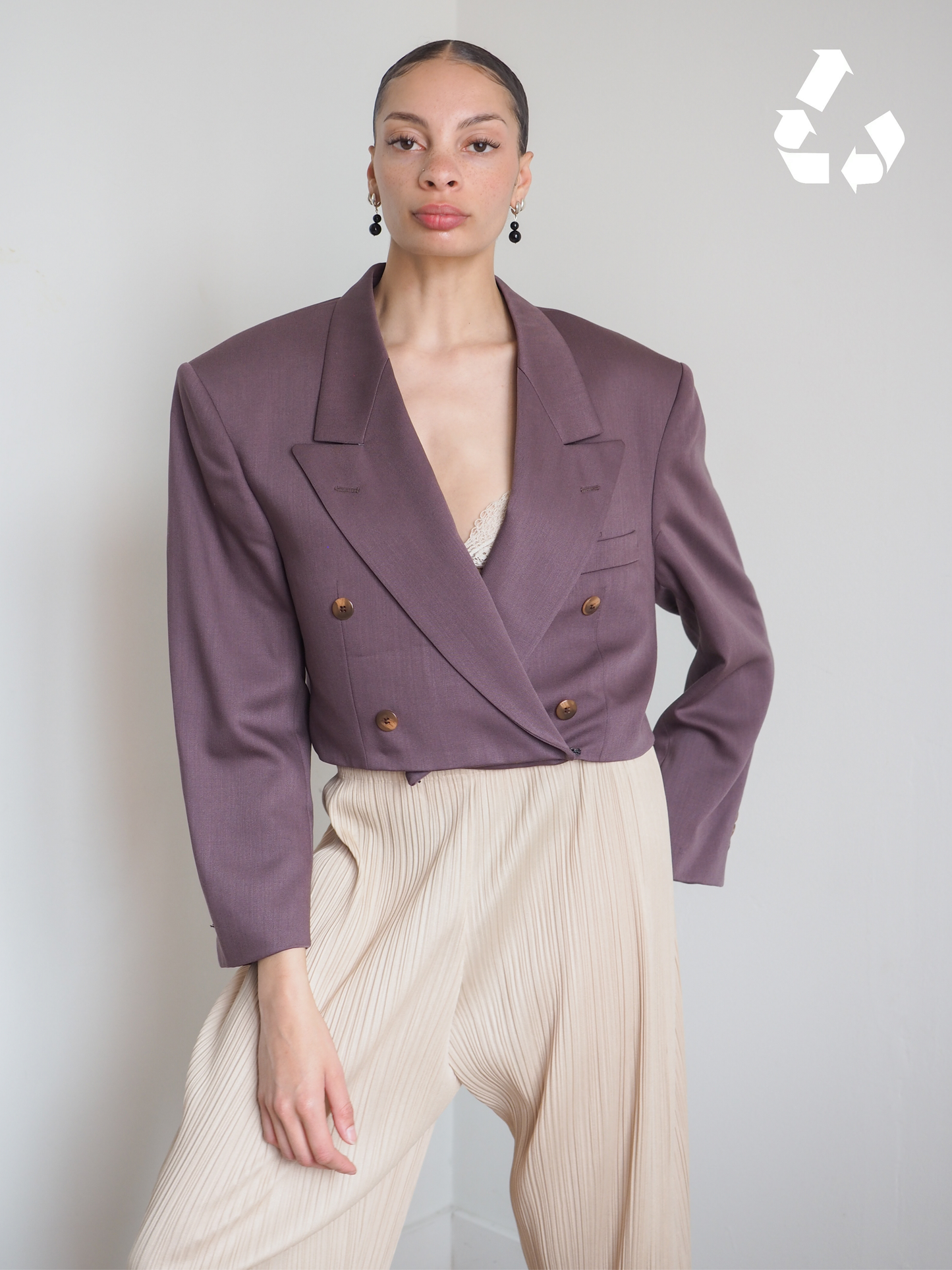 Collective Will Re-Worked Cropped Blazer