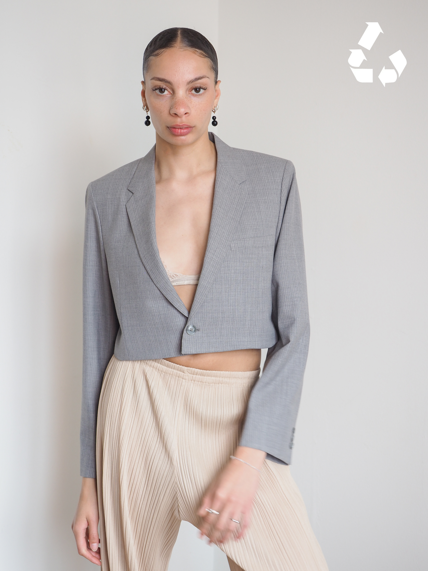 Collective Will Re-Worked Cropped Blazer