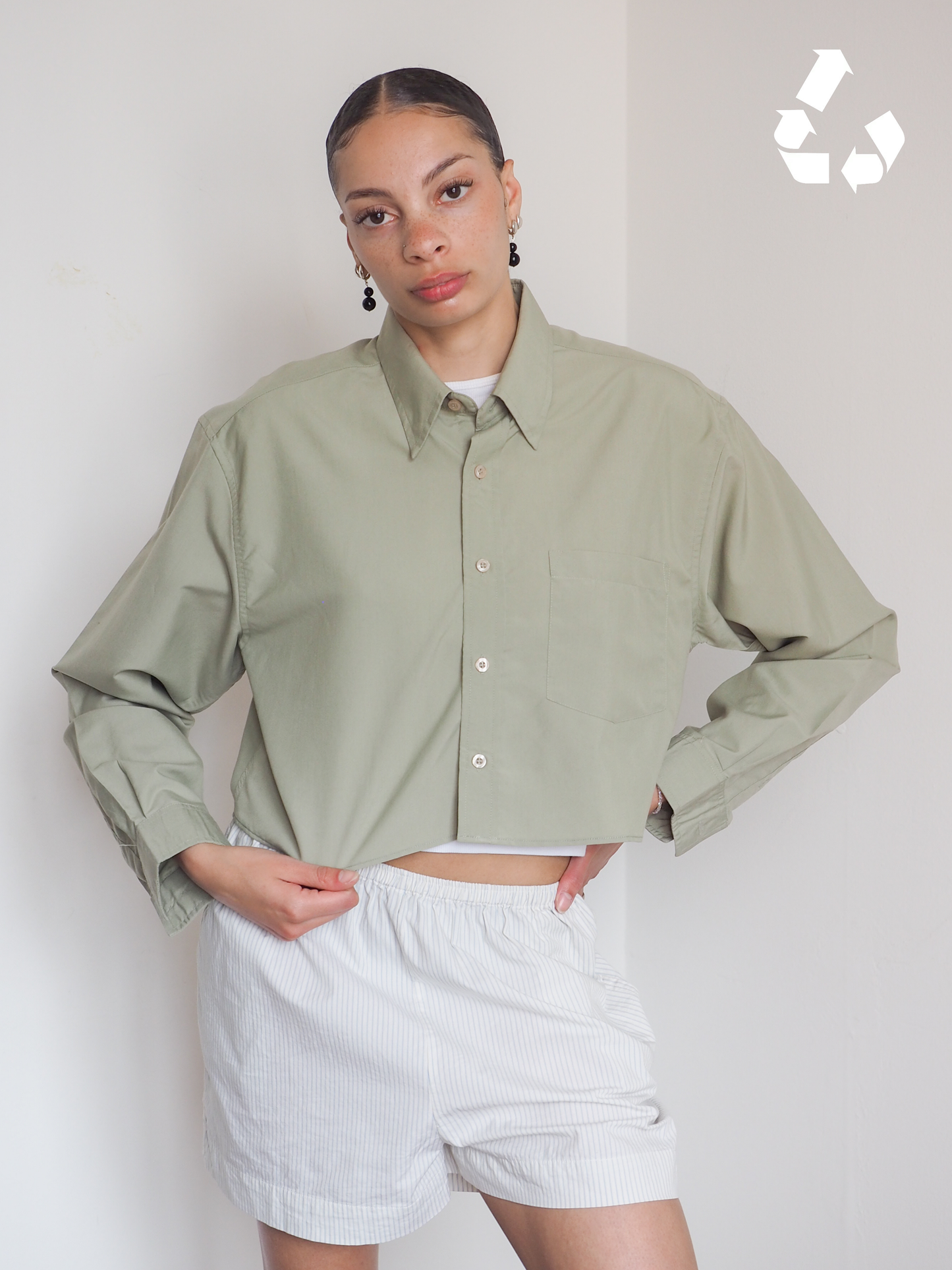 Collective Will Re-Worked Cropped Shirt