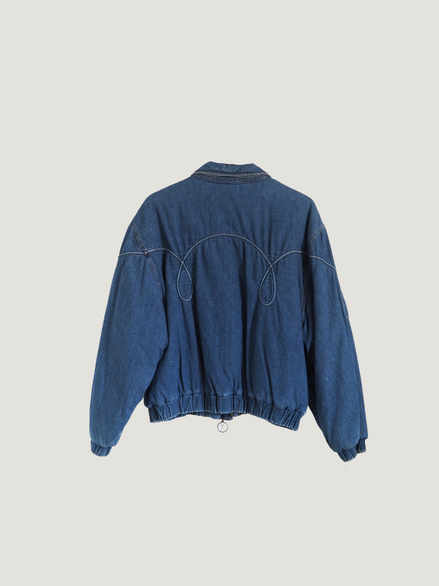 Pre-Owned Vintage Rare MOSCHINO Denim Bomber Jacket (M)