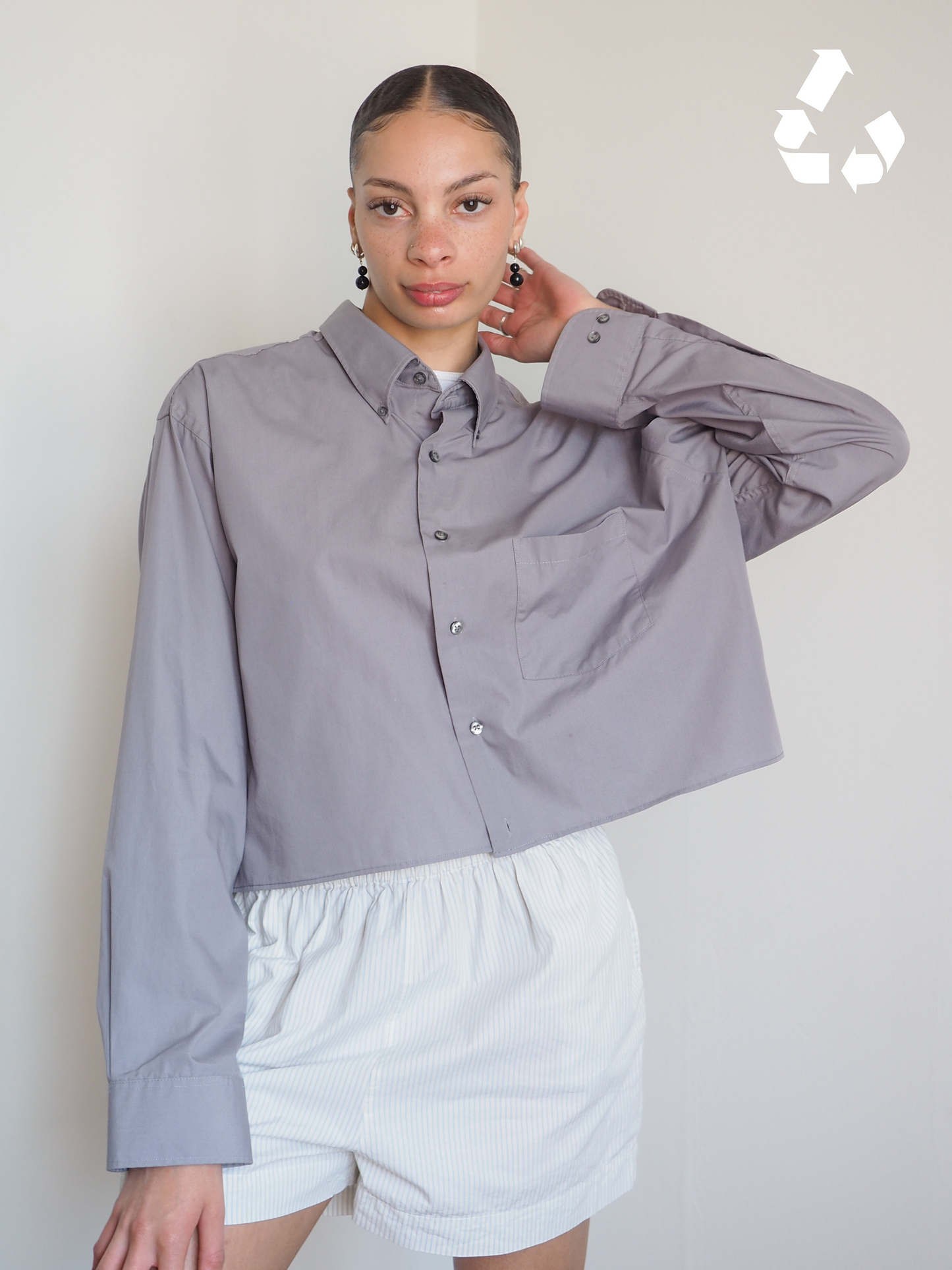 Collective Will Re-Worked Cropped Shirt
