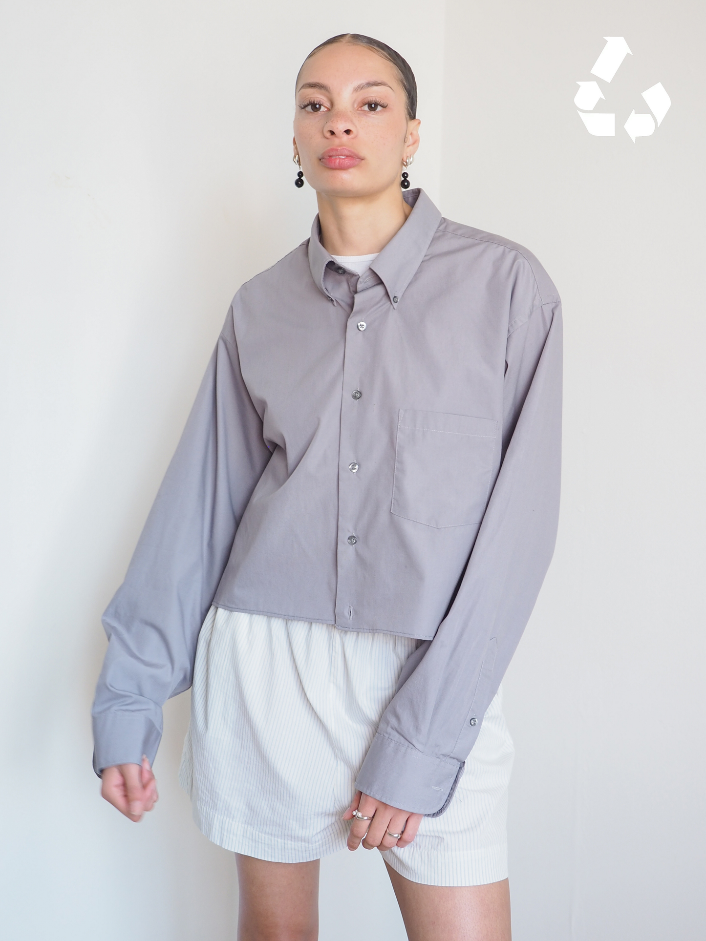 Collective Will Re-Worked Cropped Shirt