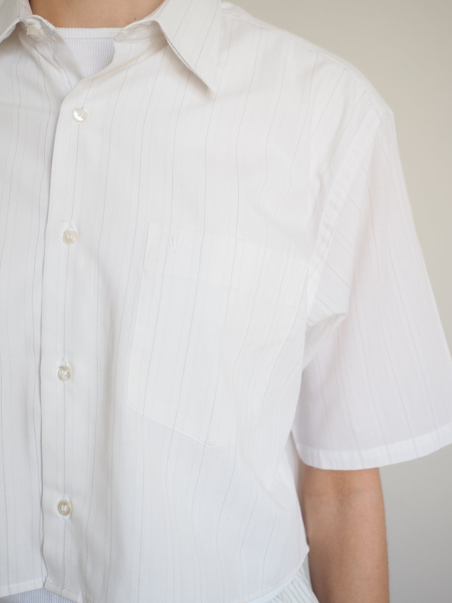 Collective Will Re-Worked Cropped Shirt