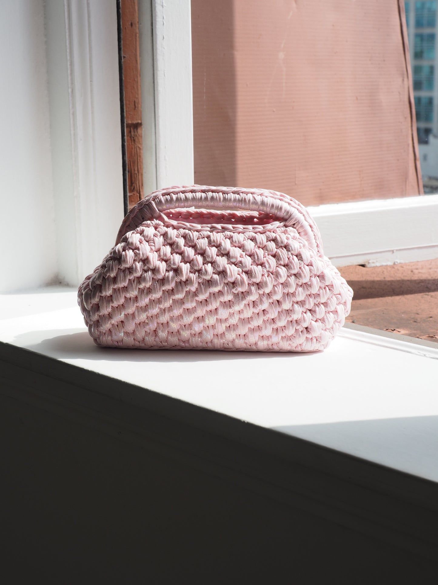 Lamour Shimmer Braided Top Handle Bag