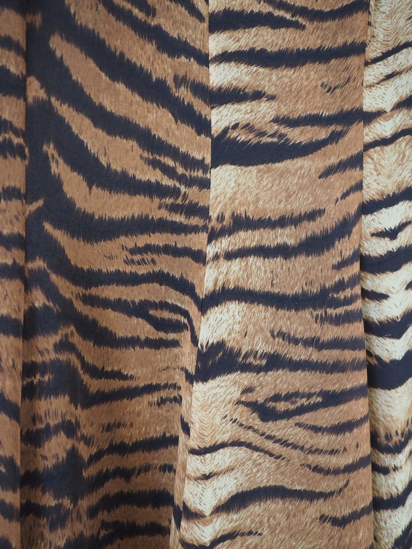 Pre-Owned Vintage Saint Martin Tiger Stripe Midi Dress (S/M)