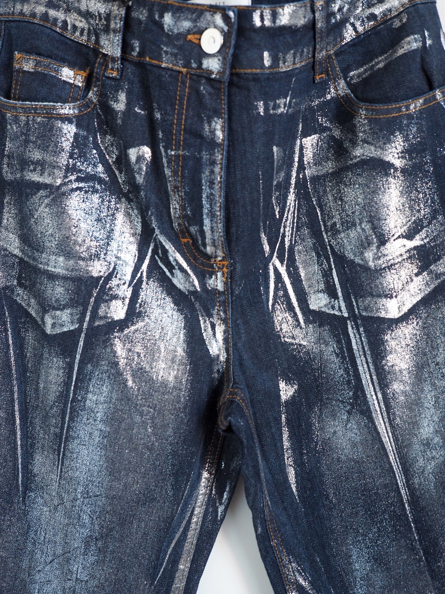Blui Silver Foil Jeans (32" midrise)