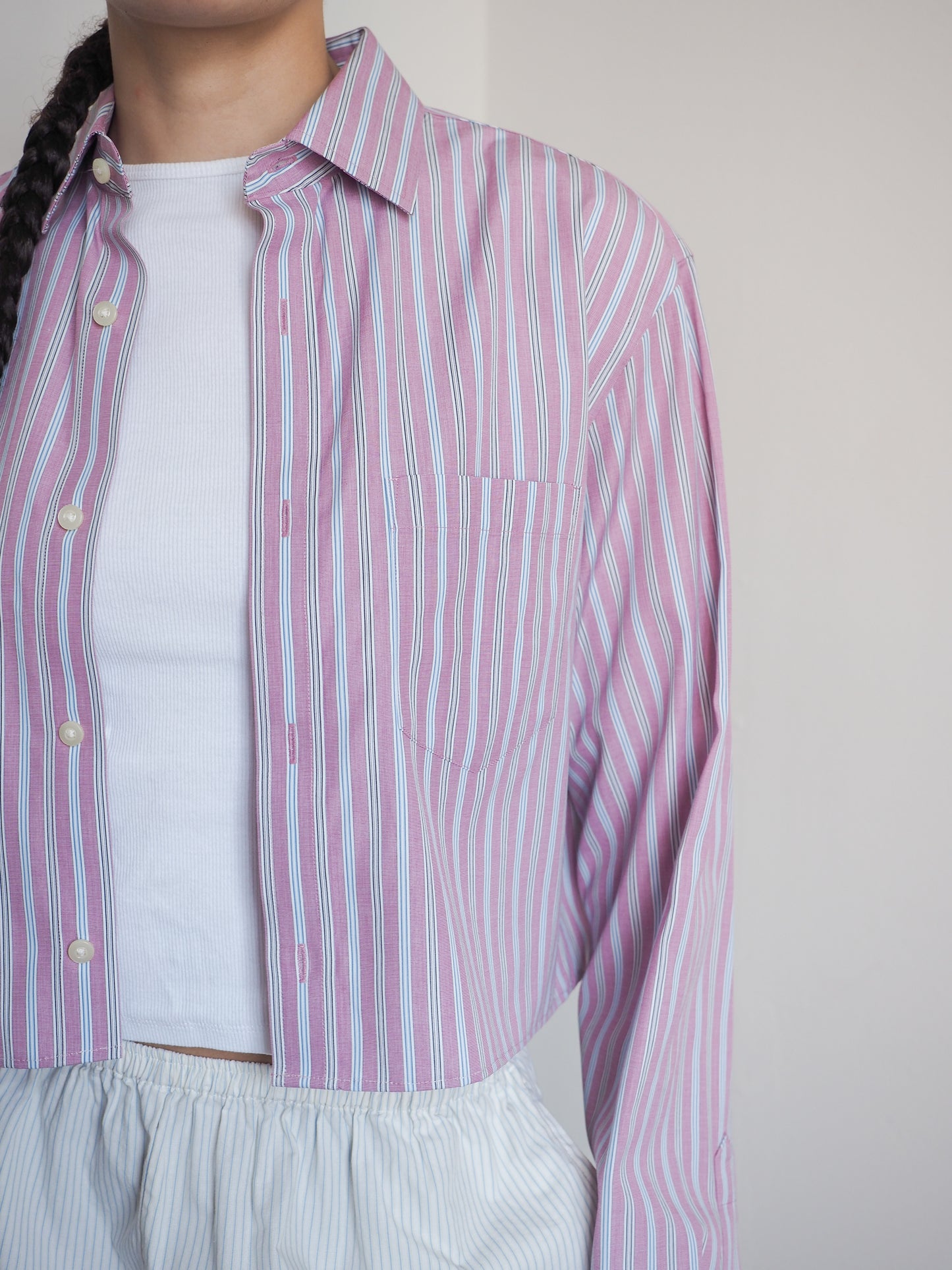 Collective Will Re-Worked Cropped Shirt