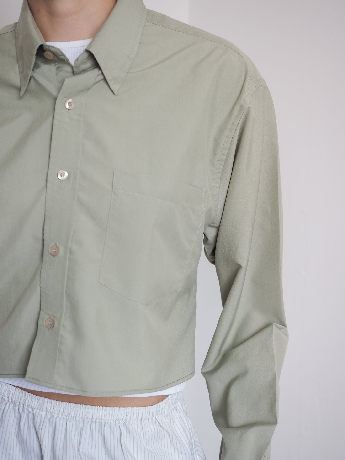 Collective Will Re-Worked Cropped Shirt