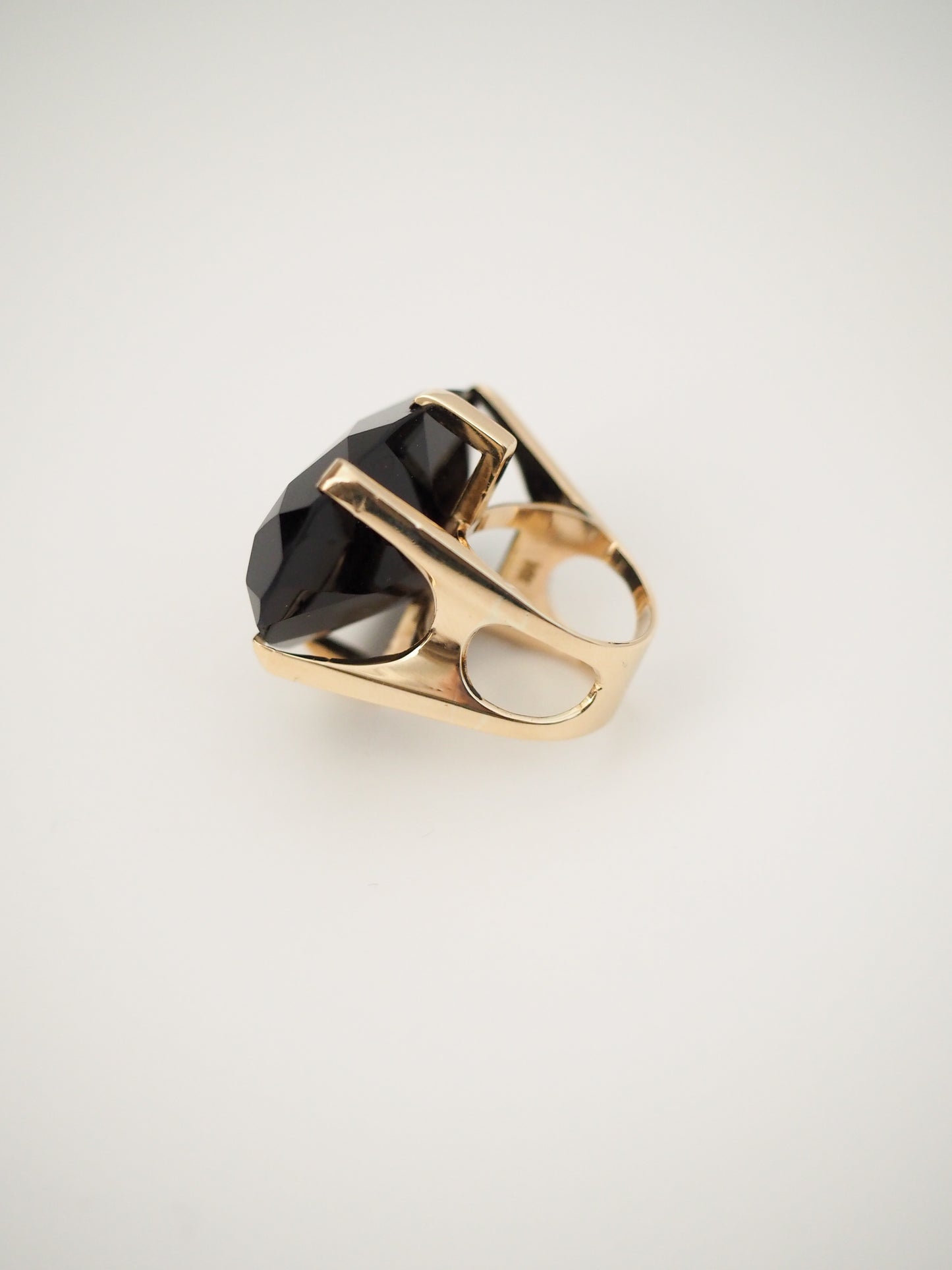 Pre-Owned 14K Gold Smoky Quartz Cocktail Ring