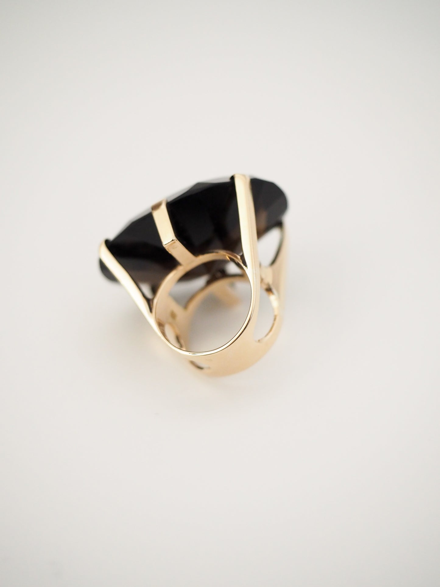 Pre-Owned 14K Gold Smoky Quartz Cocktail Ring
