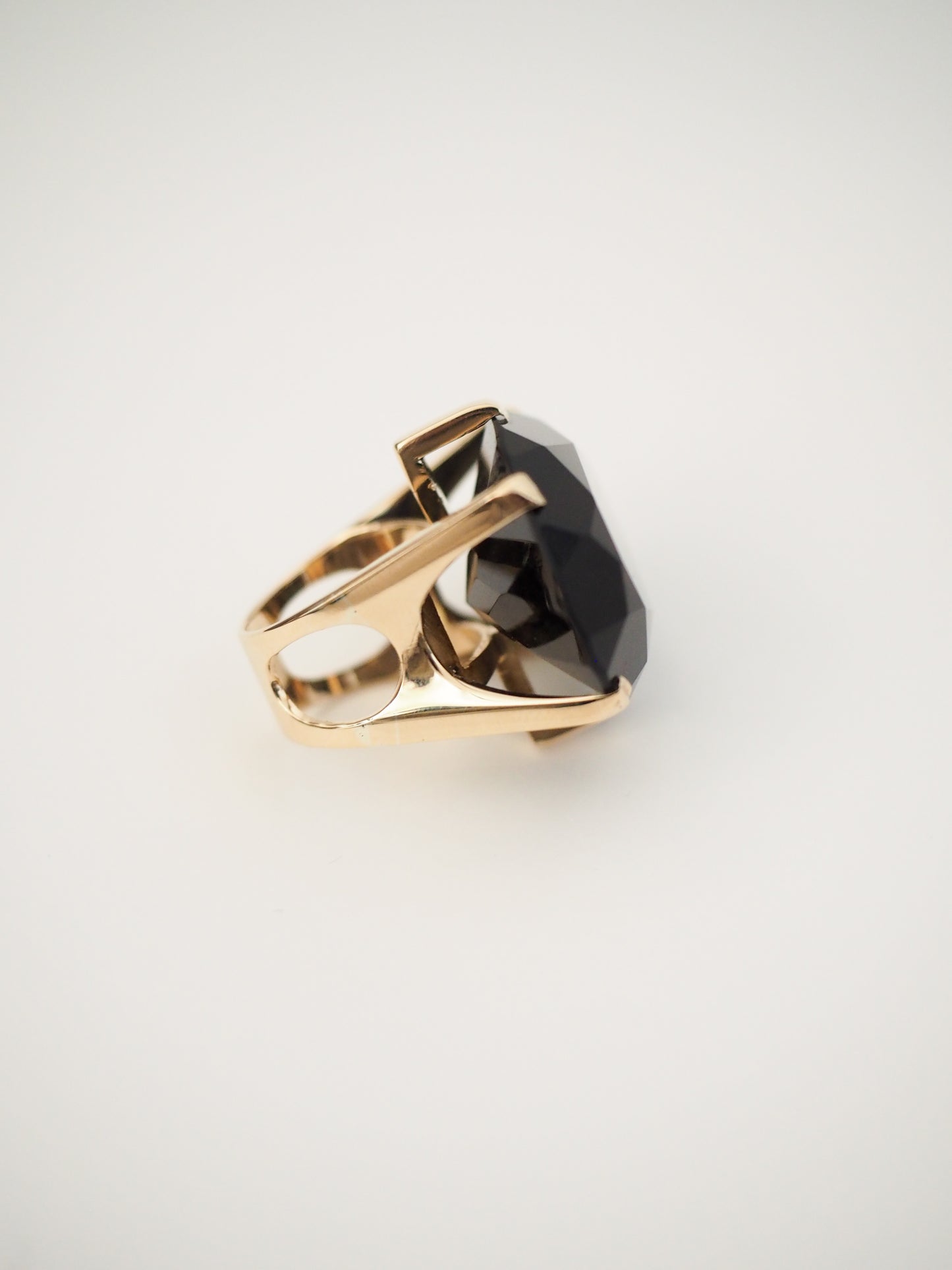 Pre-Owned 14K Gold Smoky Quartz Cocktail Ring