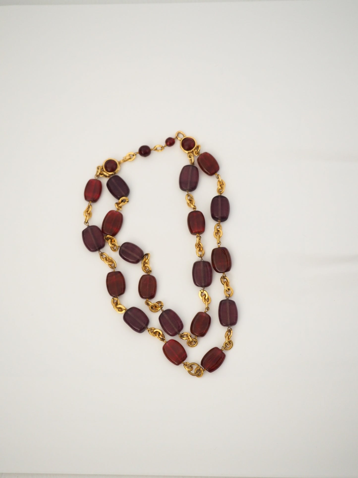 Pre-Owned Vintage 1970's Chanel Double Strand Gripoix Glass Necklace