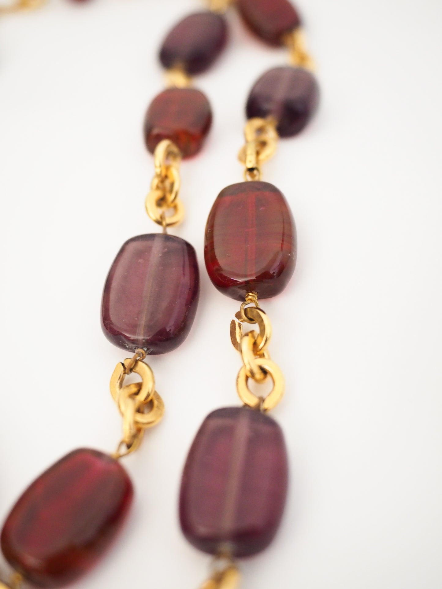 Pre-Owned Vintage 1970's Chanel Double Strand Gripoix Glass Necklace
