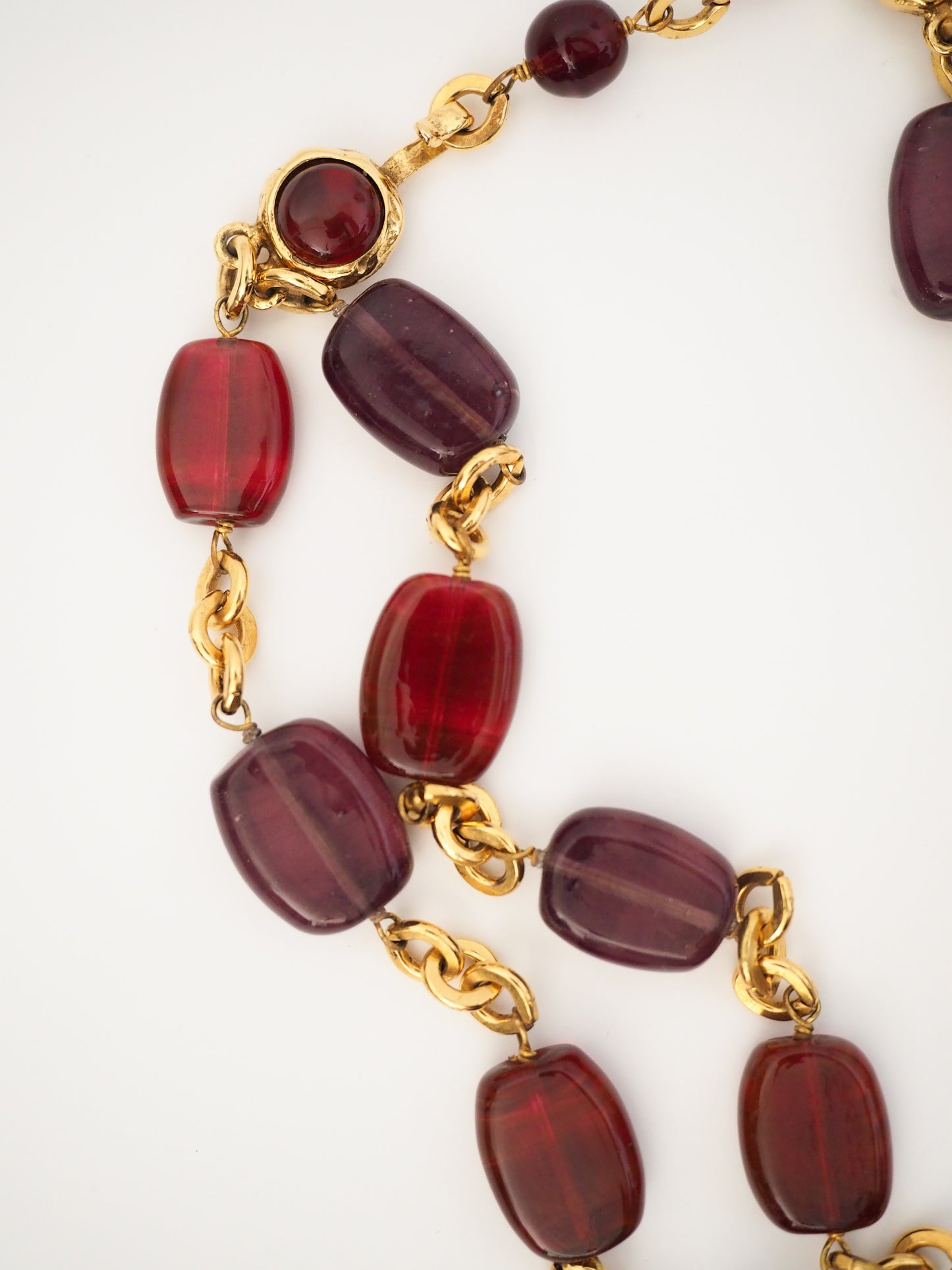Pre-Owned Vintage 1970's Chanel Double Strand Gripoix Glass Necklace