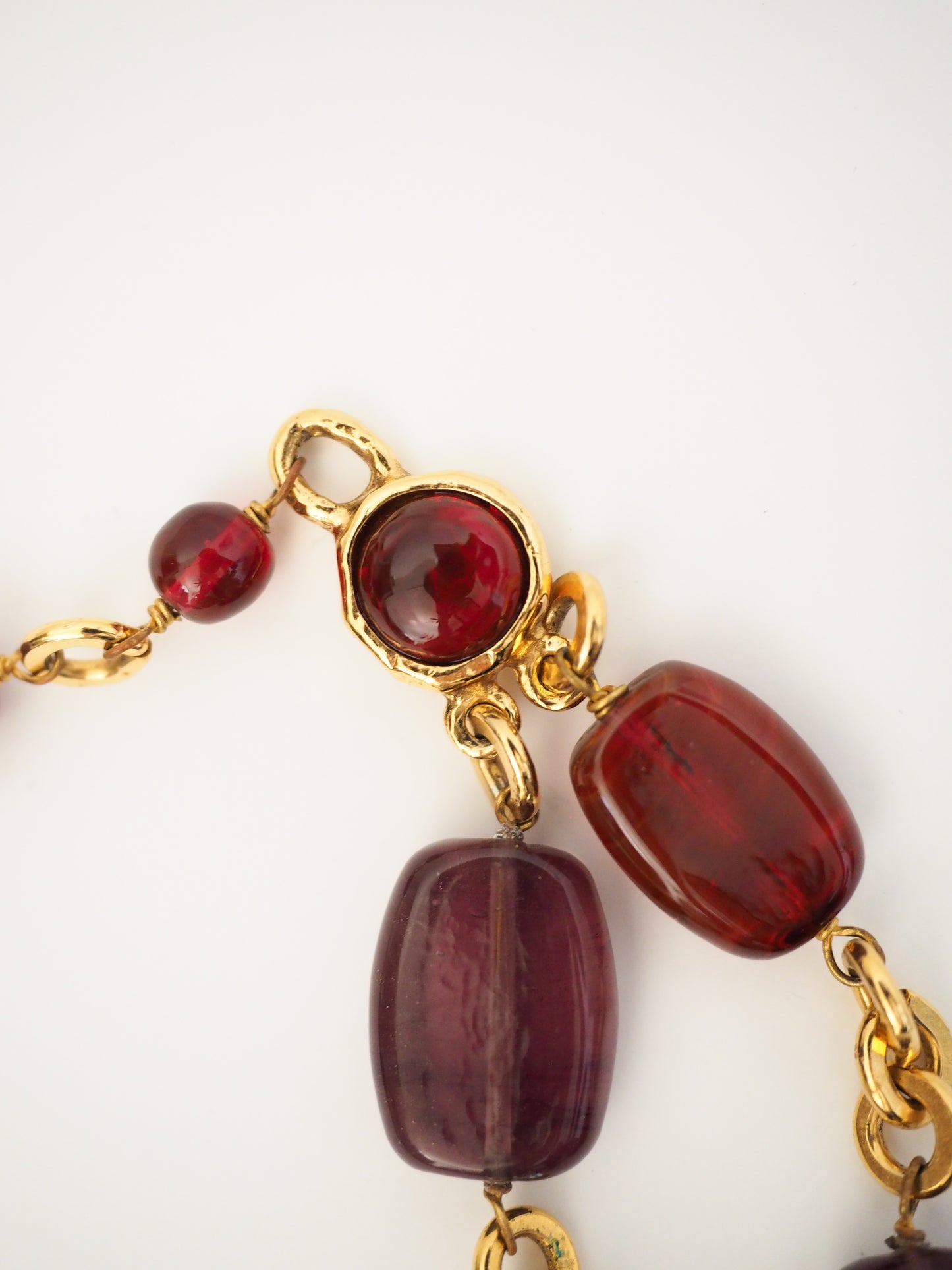 Pre-Owned Vintage 1970's Chanel Double Strand Gripoix Glass Necklace