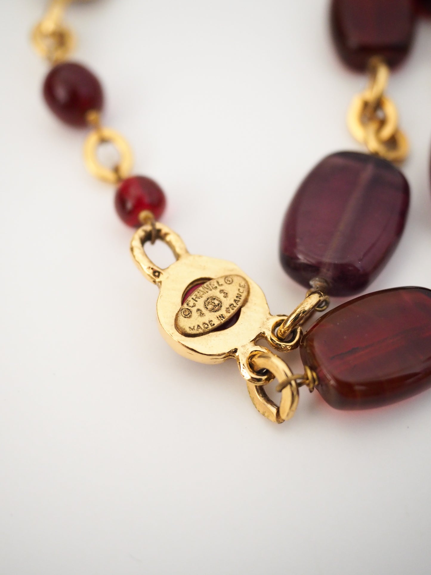 Pre-Owned Vintage 1970's Chanel Double Strand Gripoix Glass Necklace