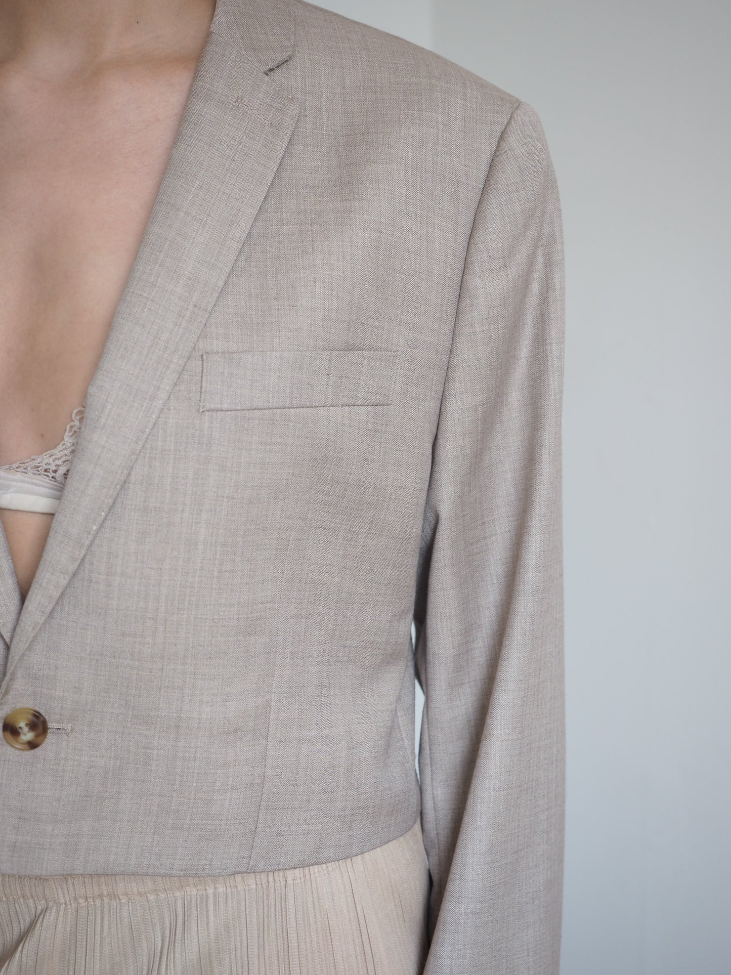 Collective Will Re-Worked Cropped Blazer