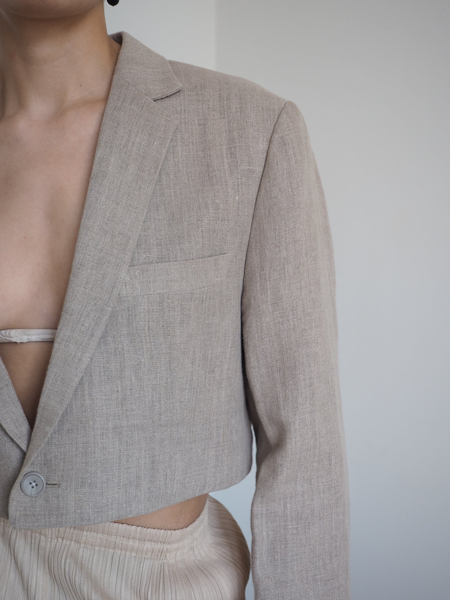 Collective Will Re-Worked Cropped Blazer
