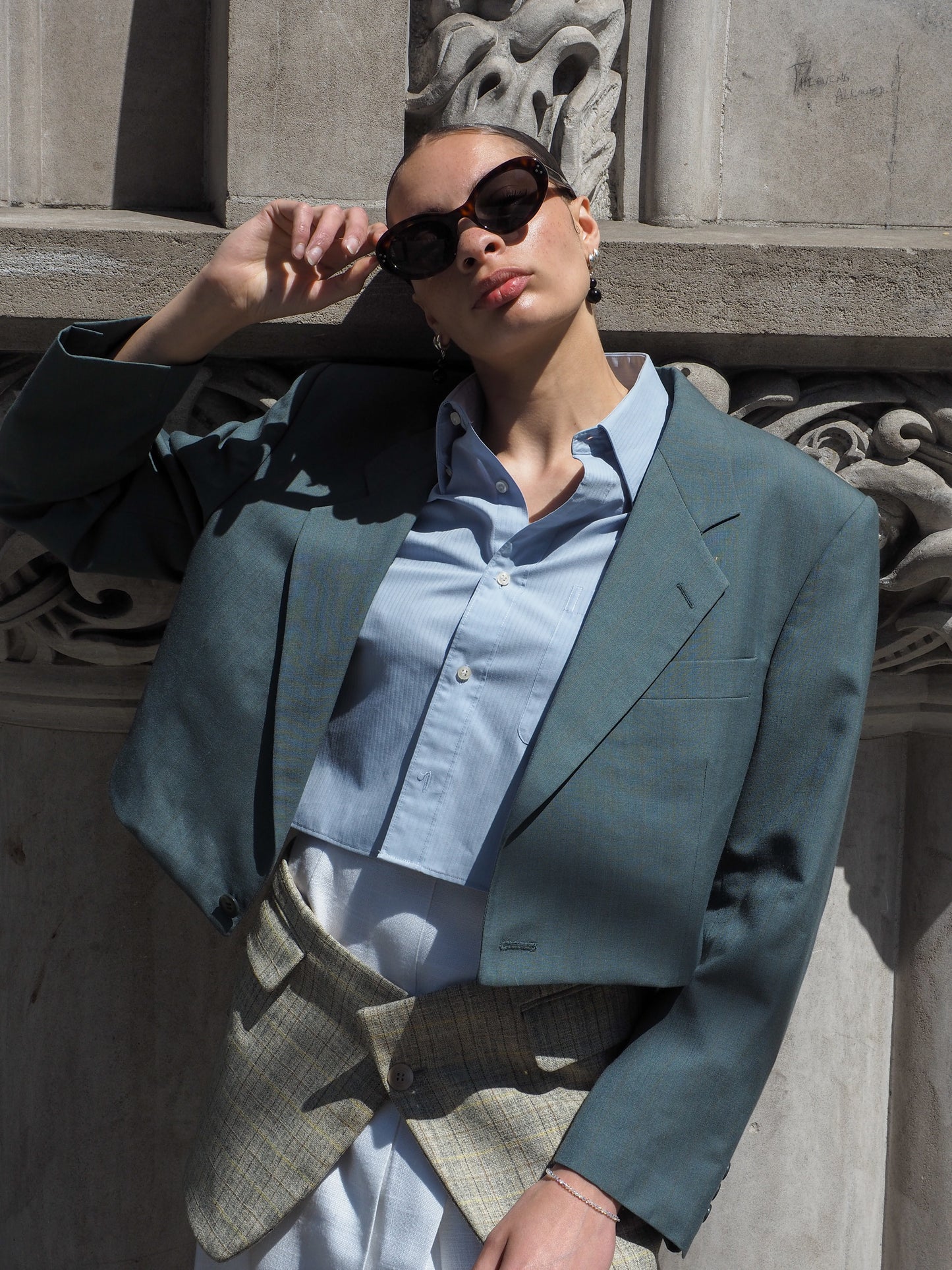 Collective Will Re-Worked Cropped Blazer