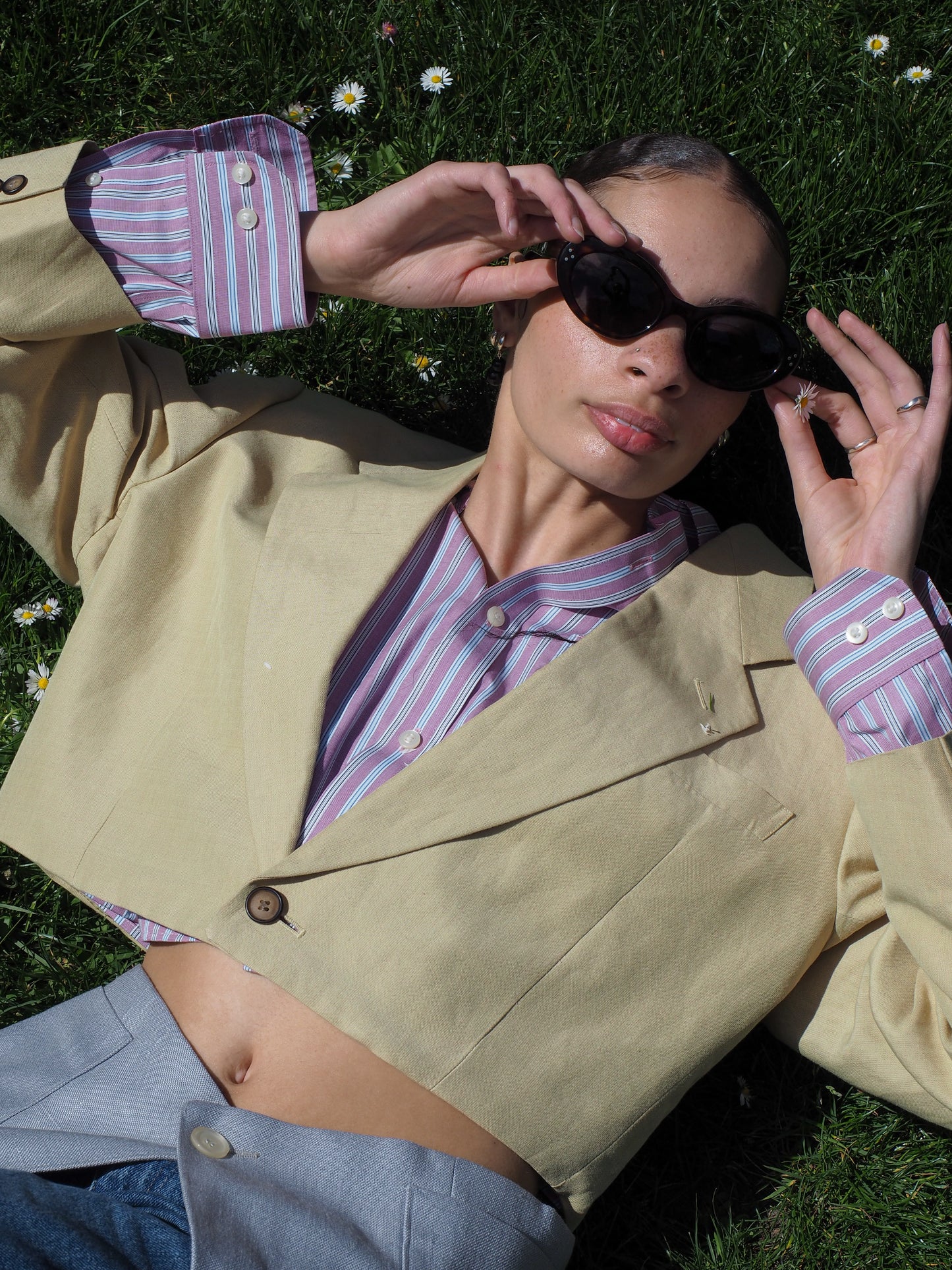 Collective Will Re-Worked Cropped Blazer