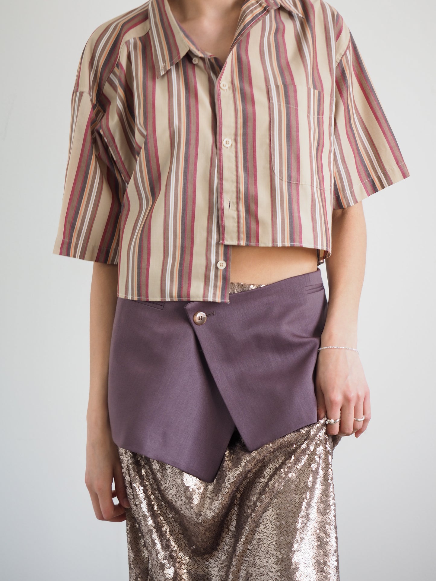 Collective Will Re-Worked Cropped Shirt