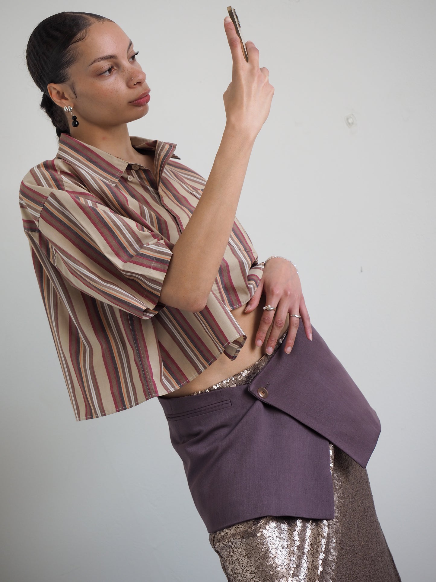 Collective Will Re-Worked Cropped Shirt