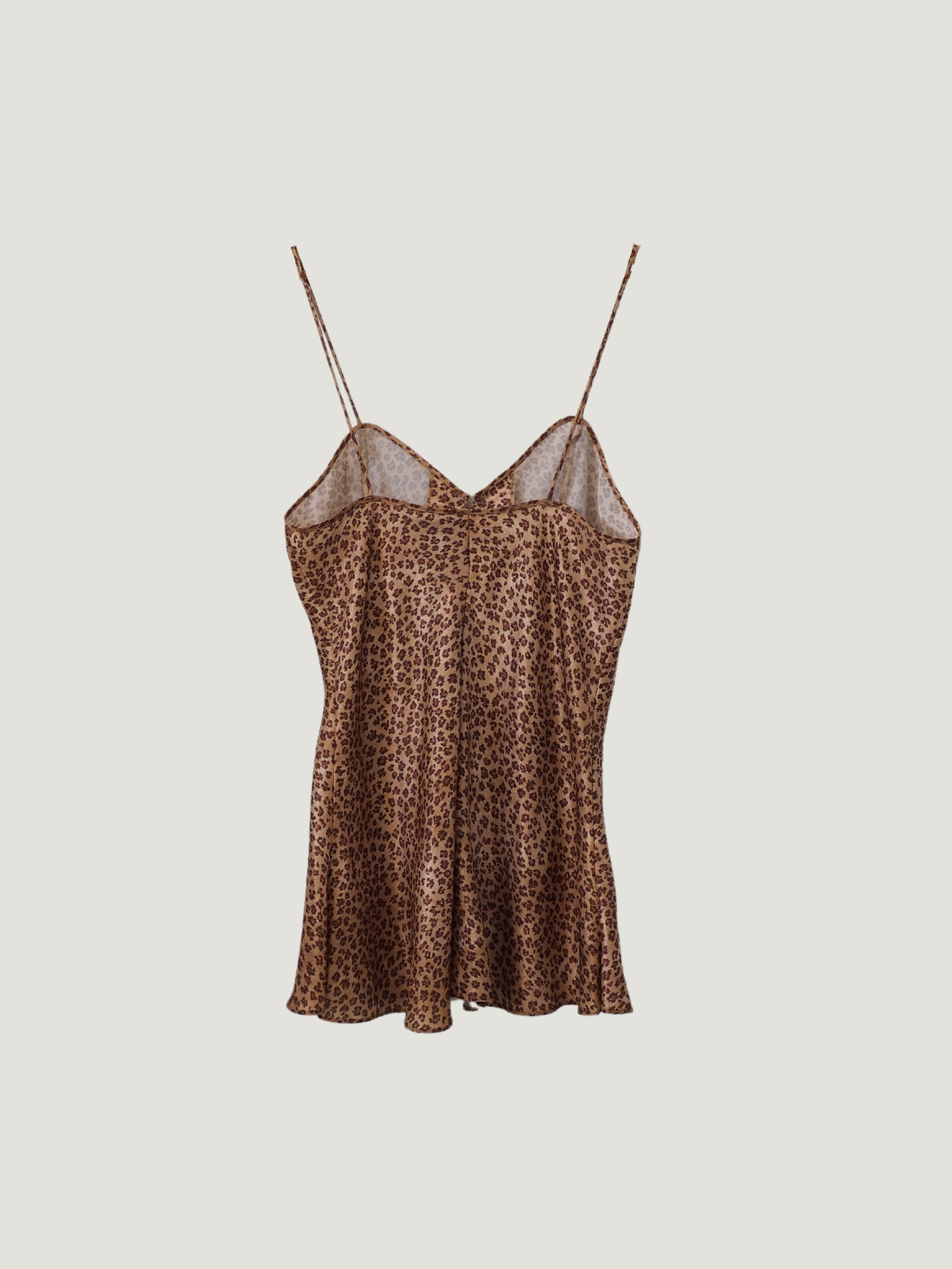 Pre-Owned Vintage Leopard Mini Slip Dress (M)