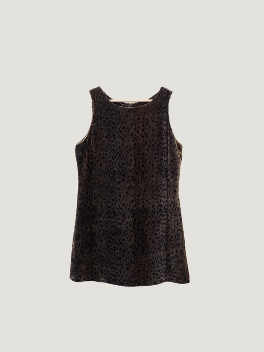 Pre-Owned Vintage Folio Velvet Leopard Dress (S)