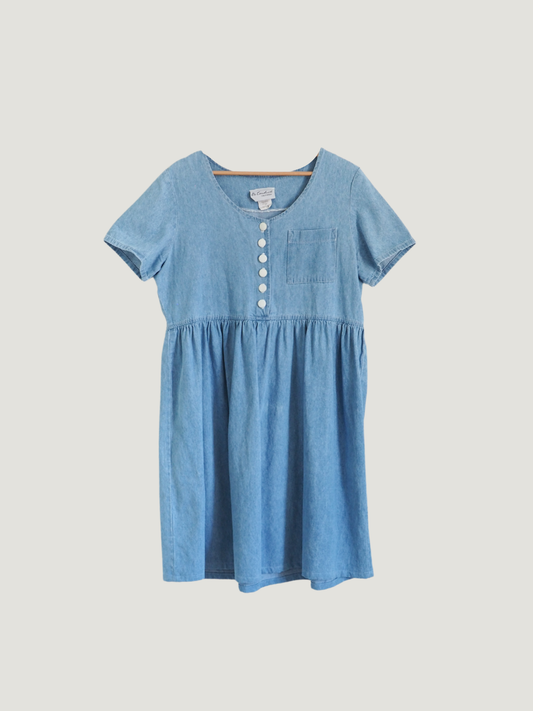 Pre-Owned Vintage Ms Conduct Denim Dress (M)
