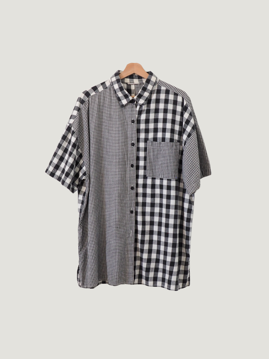 Pre-Owned Vintage Gingham & Stripe Shirt (L)