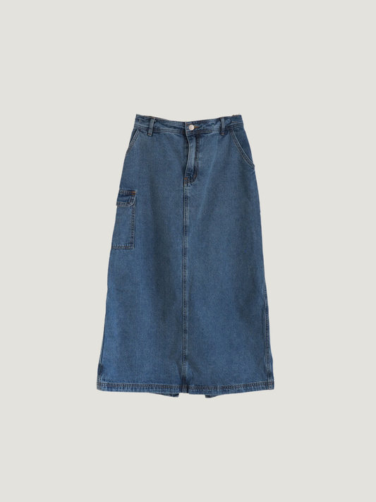 Pre-Owned all:row Denim Maxi Skirt (M)
