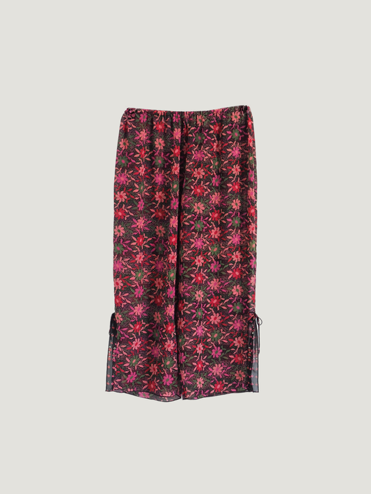 Pre-Owned Josie Sheer Floral Pants (S/M)