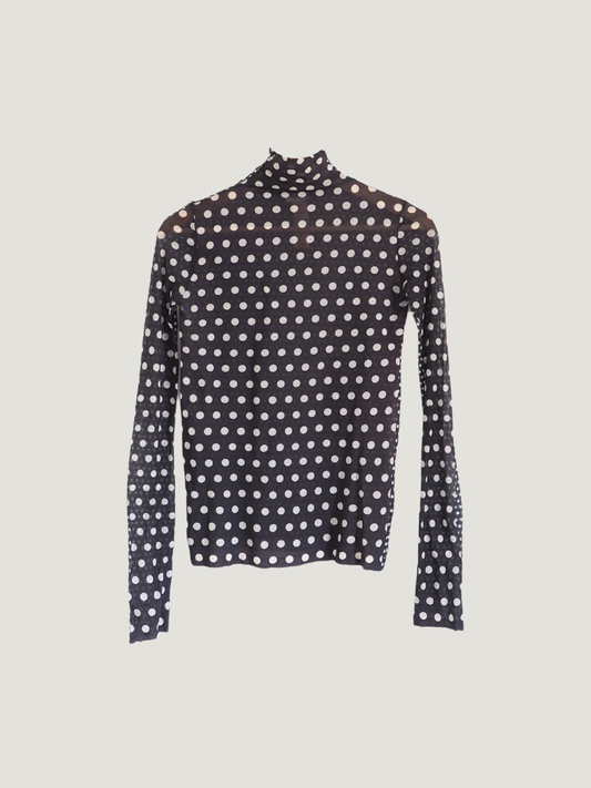 Pre-Owned Acne Studios Polka Dot Sheer Turtleneck (M)