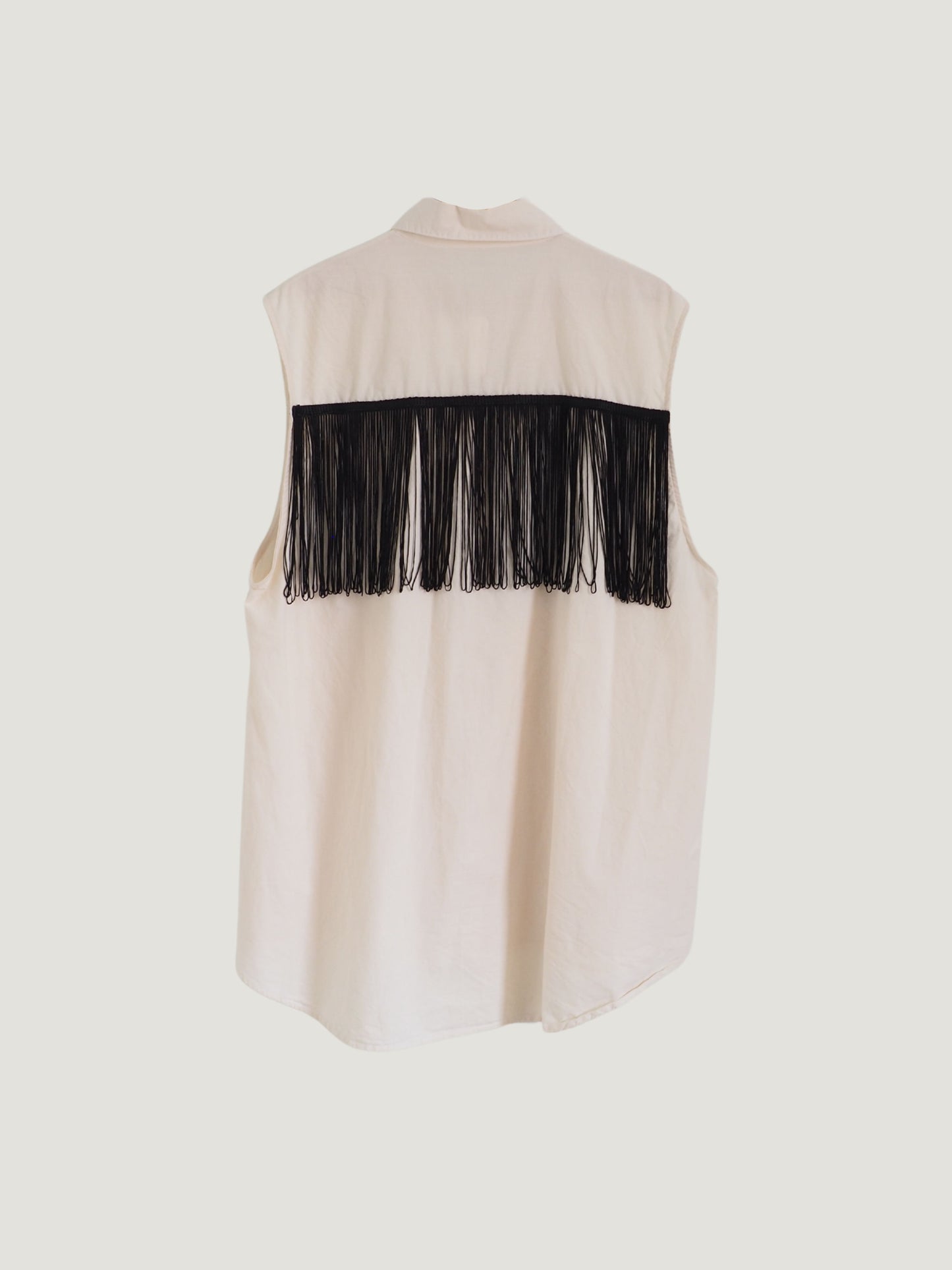 Pre-Owned ET T/GRE Ave Fringe Sleeveless Shirt (OS)