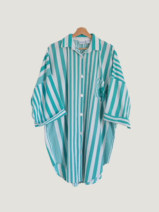 Pre-Owned Vintage Quiet Moments Stripe Shirt (1XL)