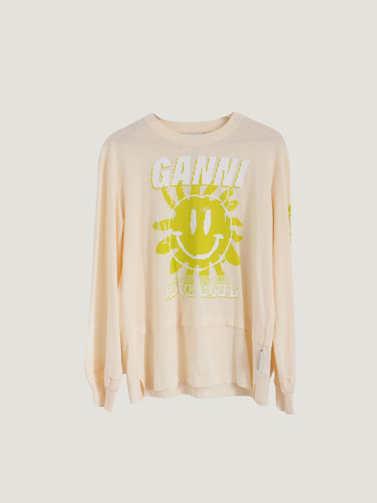 Pre-Owned GANNI Love Club Long Sleeve Top (XS/S)