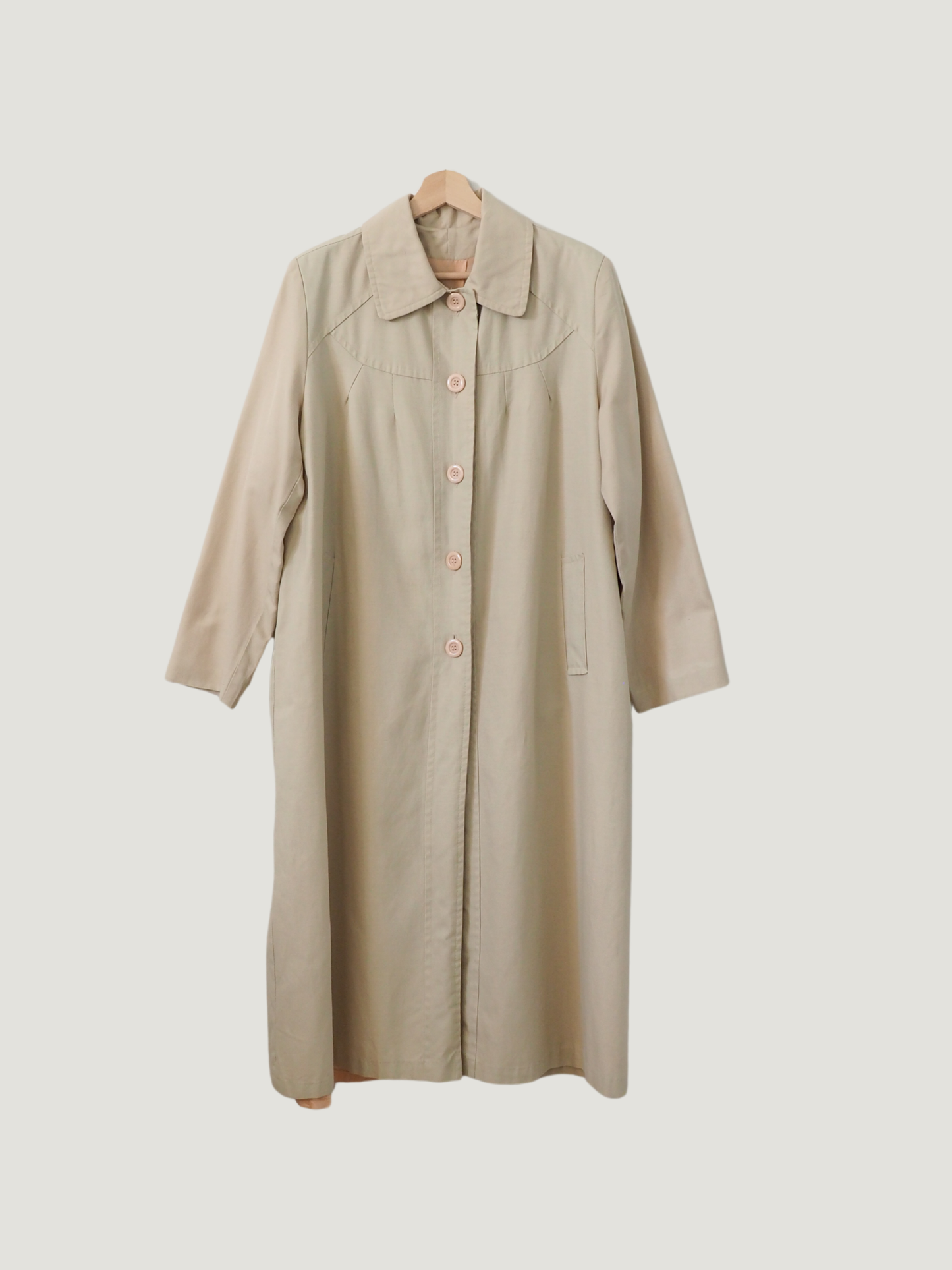 Pre-Owned Vintage Short Collar Trench Coat (S)