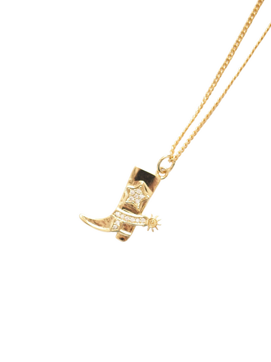 Trendy Trove Western Boot Pendant Necklace