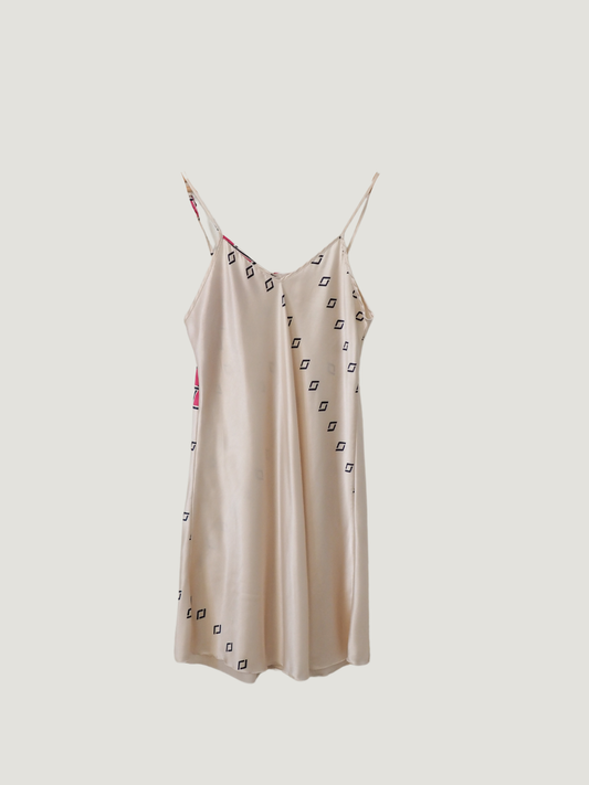Pre-Owned Vintage Geometric Slip Dress (S)